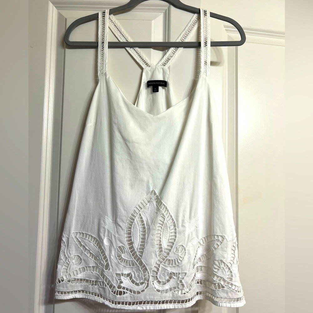 Banana Republic White Spring/Summer Top